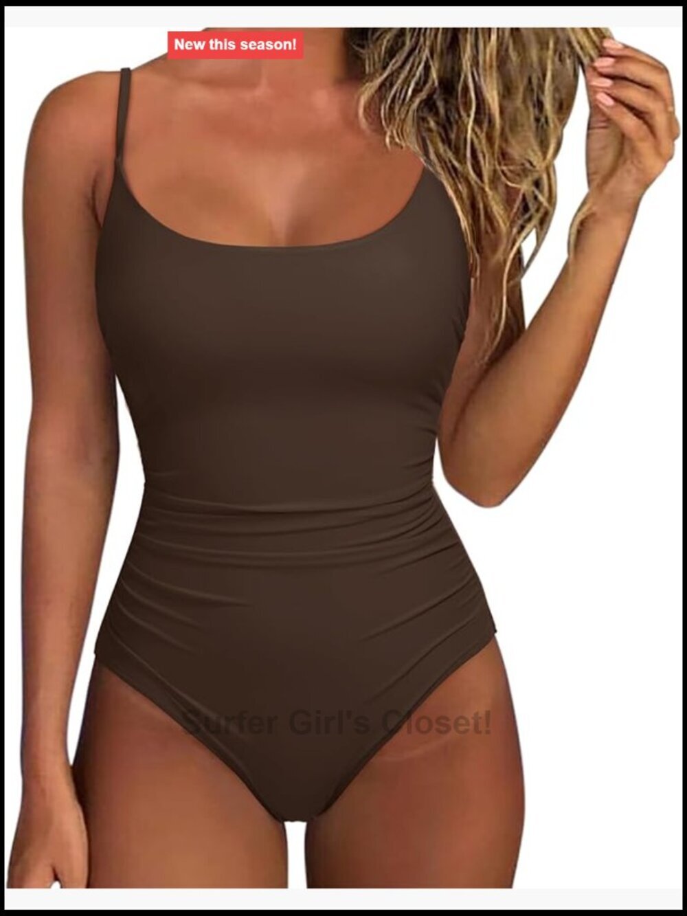 Tummy Control One Piece Swimsuit Crisscross Backless Bathing Suit
